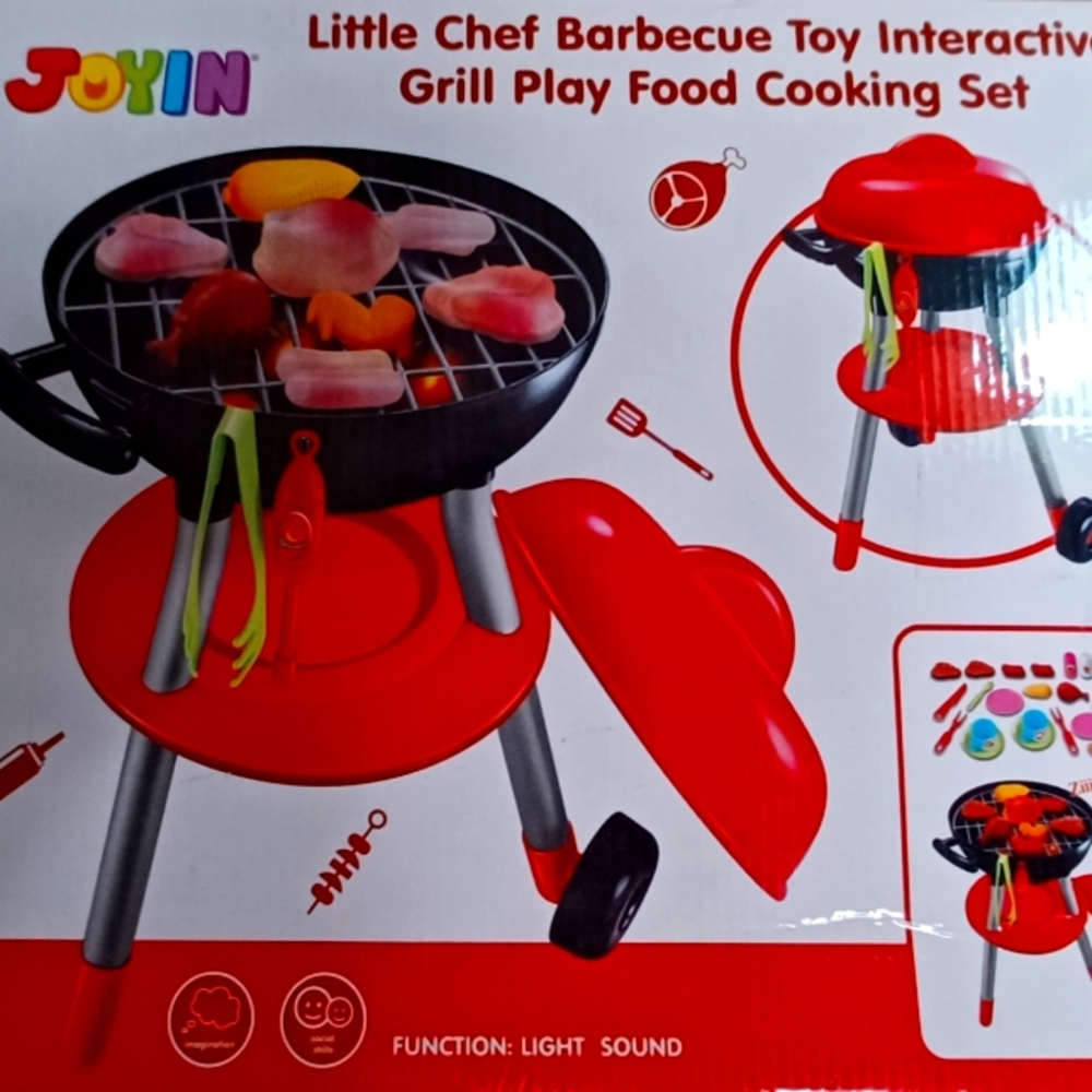 Little Chef Barbacue TOY, interactive Grill w/play food & utensil cooking set